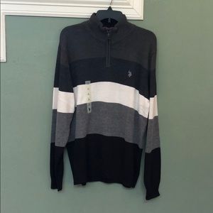 Polo brand large zippered neck pullover sweater
